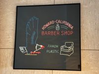 Schwarzer Bilderrahmen viereckig, Neon Poster Barber Shop Innenstadt - Köln Altstadt Vorschau