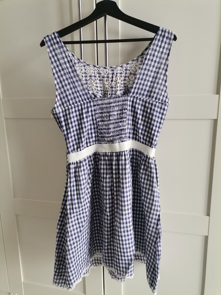 Guess Kleid Gr. L Damen Kariert Gr. M Blau Weiß Sommerkleid in Dortmund