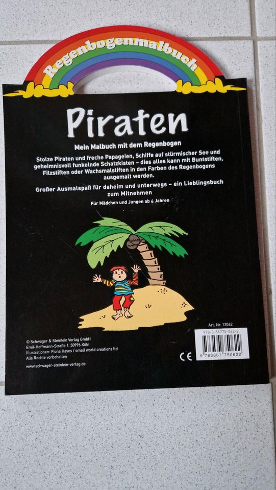 Piraten Malbuch Schablonen Regenbogenmalbuch neu ovp in Bellheim