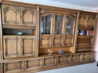 Wohnzimmerschrank Wohnzimmerwand braun dunkelbraun massiv Vitrine Bayern - Neunburg Vorschau