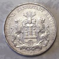 Hamburg / Deutsches Reich - 5 Mark 1898 J - Wappen - Silber Origi Berlin - Pankow Vorschau