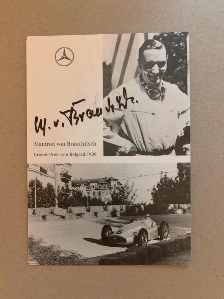 Motorsport Mercedes Legenden: 3 handsignierte Autogrammkarten in München