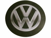 VW Aufkleber Sticker Silber / Schwarz  Ø 7,5cm für Radkappen NEU Sachsen-Anhalt - Halle Vorschau