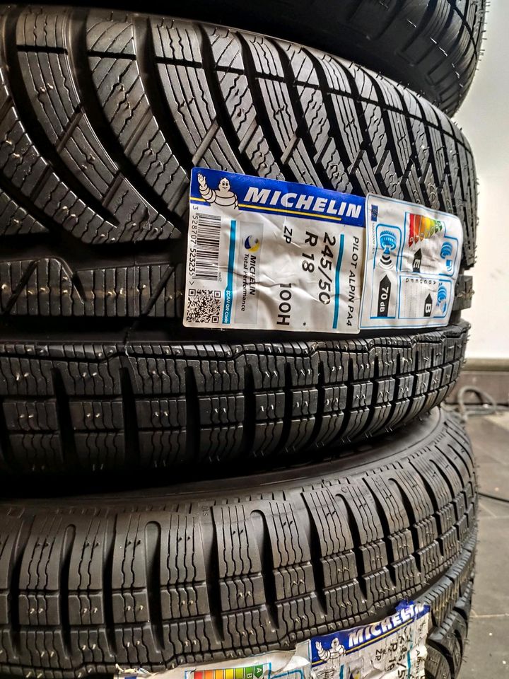 ✓ 4x NEUE MICHELIN ALPIN PA4 RUNFLAT WINTERREIFEN 245/50 R18 100H in Herten