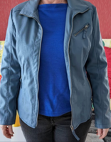 *Neu* Blaue Jacke aus Kunstleder Mecklenburg-Vorpommern - Wismar Vorschau