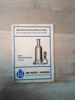 Bedienungsanleitung f. hydraulische Heber 2,5 bis 25 MP Tragkraft Bayern - Pfaffing Vorschau