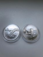 2 × 1 Oz Silbermünzen  Kanada Birds of Prey 2014 Sachsen - Plauen Vorschau