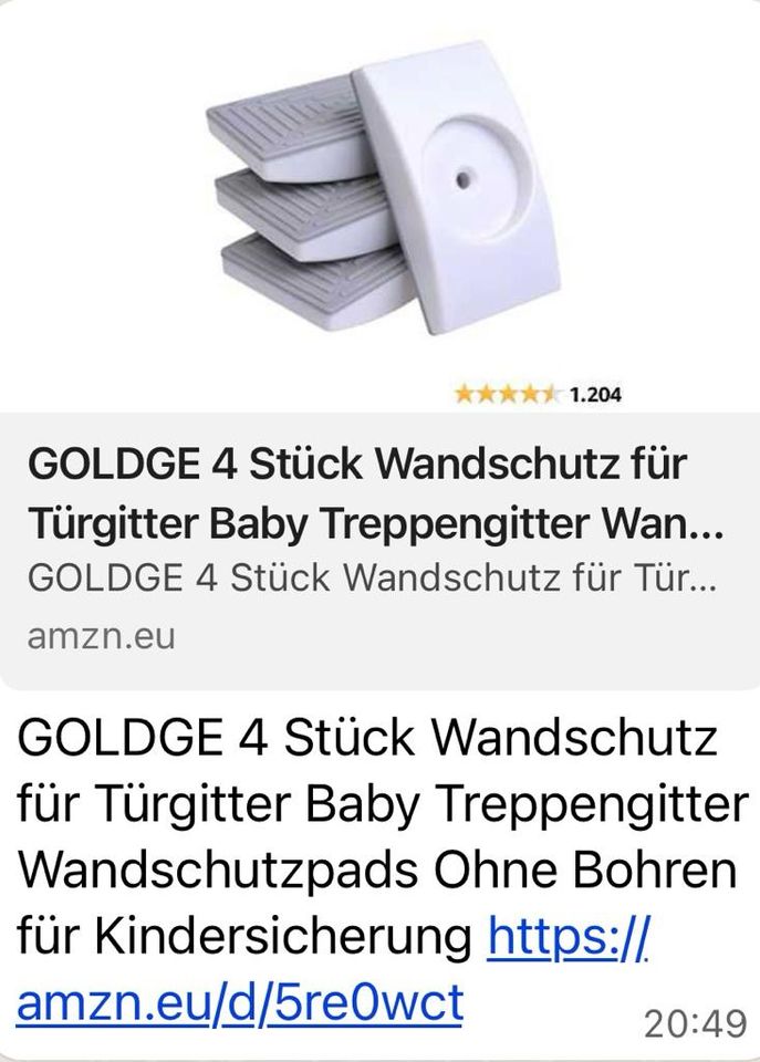 4 Stück Tür- Wandschutz für Türgitter Treppengitter Wandschutzpads