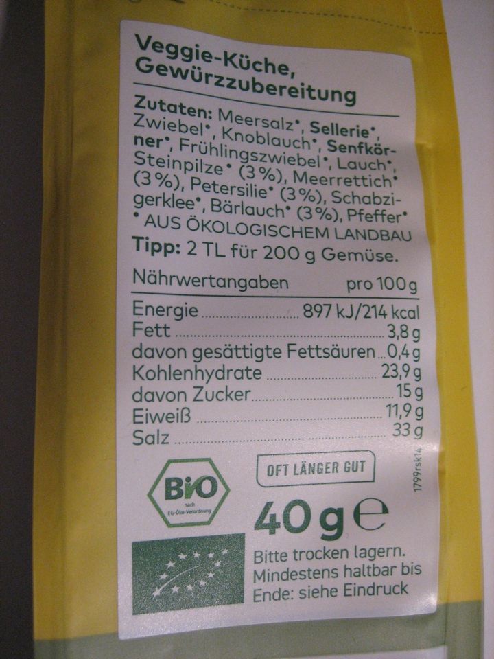 Lebensbaum - Veggie Küche umami Gewürzzubereitung 40g in Köln