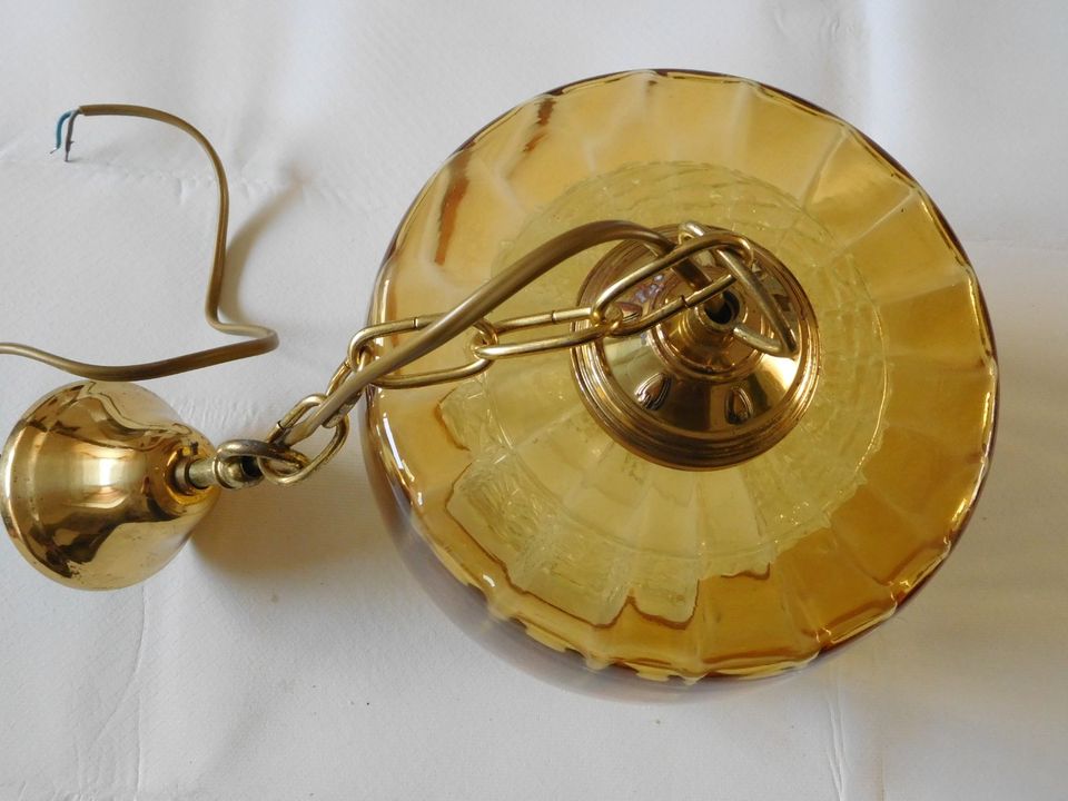 Hochwertige 70ger Vintage Deckenlampe, mit doppelter Glaskuppel in Dortmund