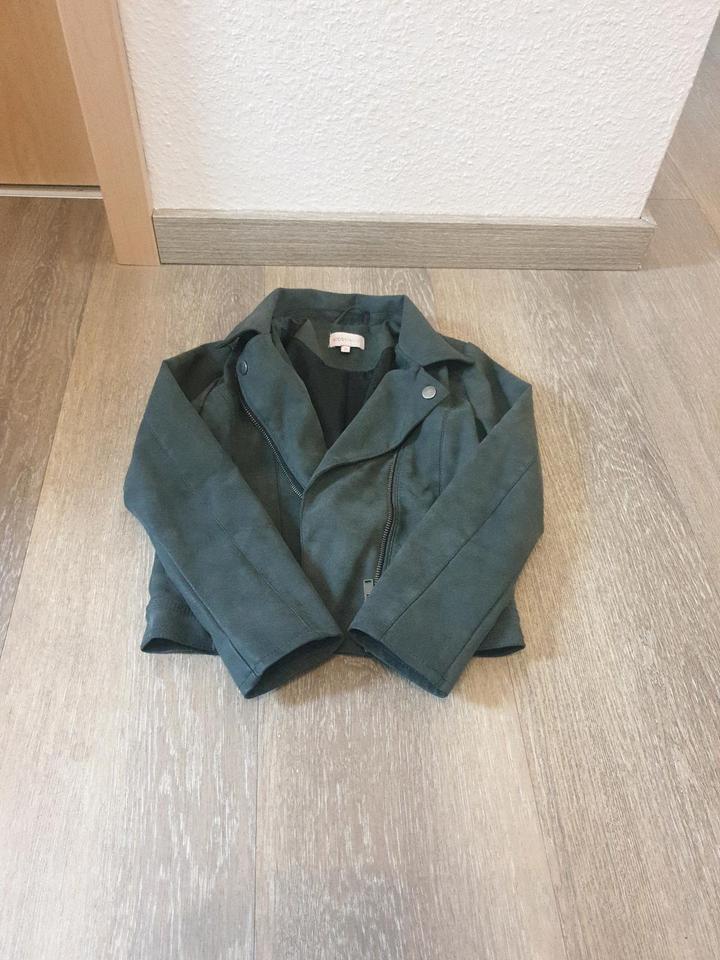 Wildleder Jacke grau/anthrazit von Kids Only Gr.134 in Billerbeck
