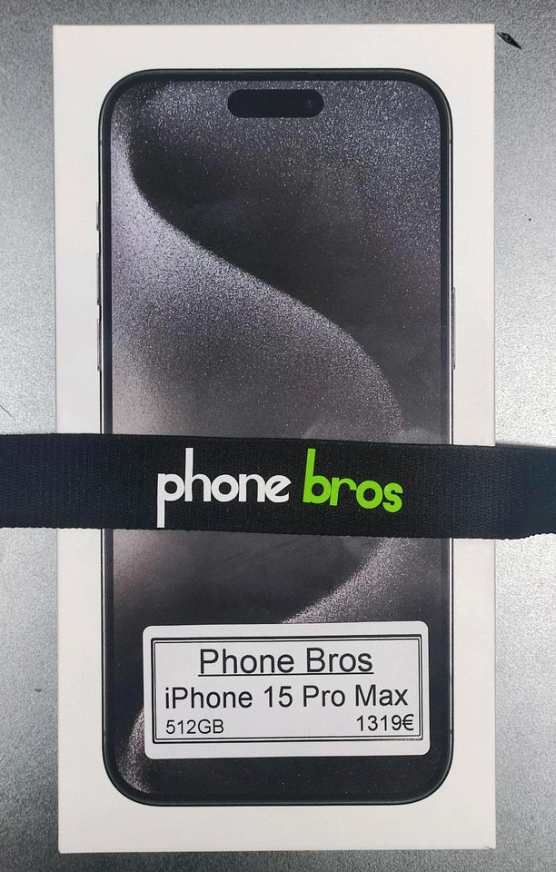 Iphone 15 pro Max 512 GB schwarz Neu versiegelt Phone bros in Leipzig