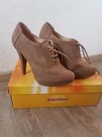 Schnürrpumps hohe schuhe hellbraun Größe 36 Bayern - Kaisheim Vorschau
