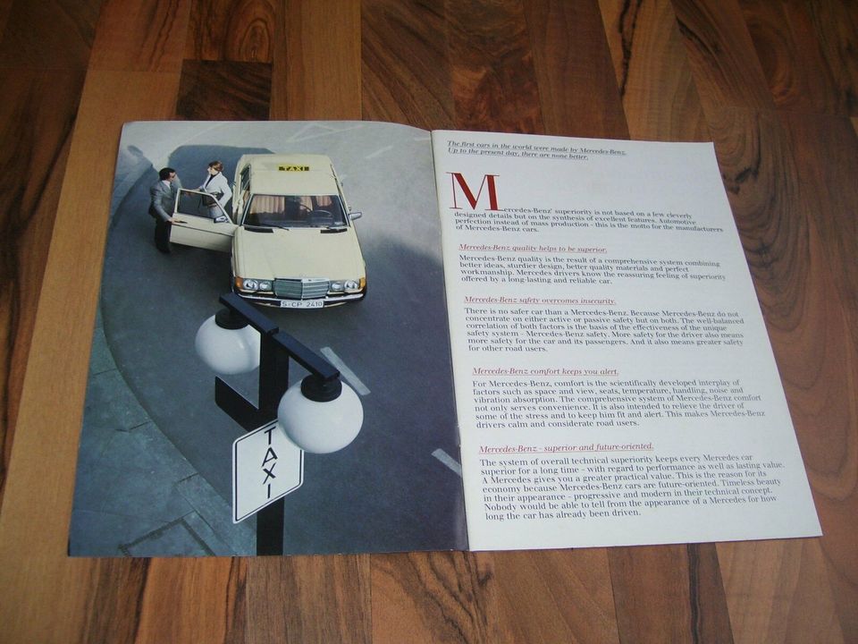 Mercedes W123 Taxi Prospekt von 12/1977 mit 28 Seiten + neuwertig in Göttingen
