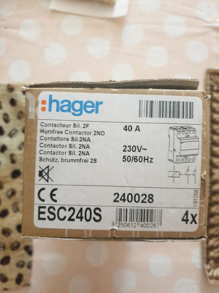 Hager. Contactor 2NO. Neu in Hochheim am Main