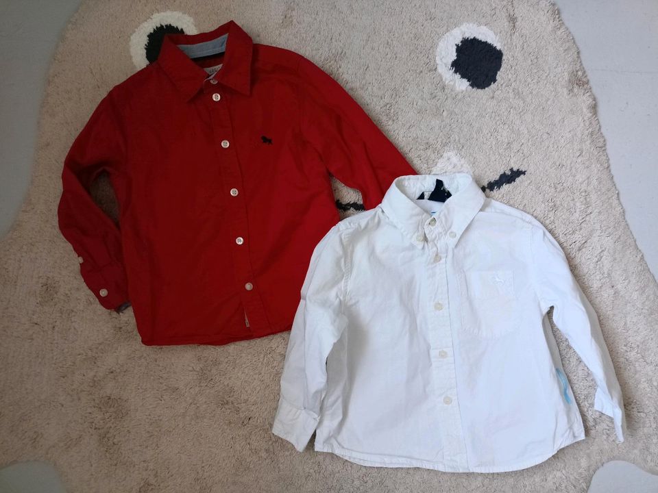 TOP Baby Hemd Paket‼️ Langarmhemd, Rot, weiß, Fest, hm in Bad Harzburg