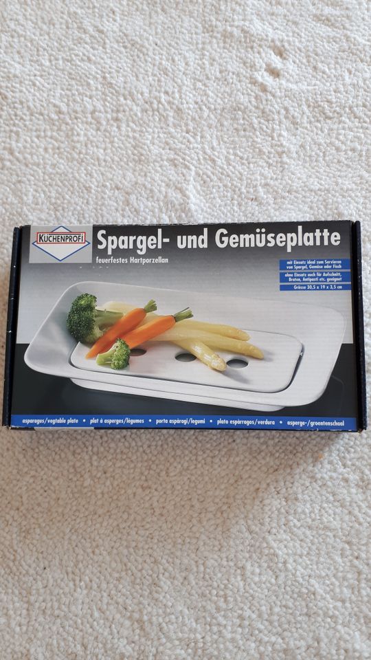 NEU Spargel- und Gemüseplatte mit Tropfeinsatz von KÜCHENPROFI in Berlin