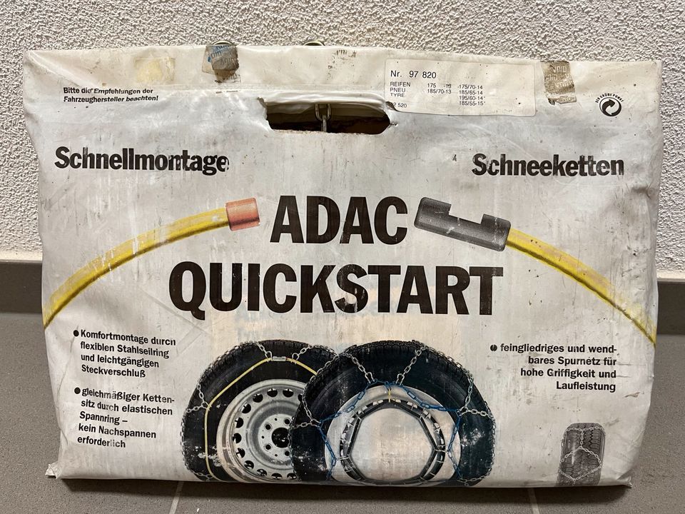 Schneeketten gebraucht ADAC QuickStart 97 820 in Baden-Württemberg -  Wendlingen am Neckar, Reifen & Felgen