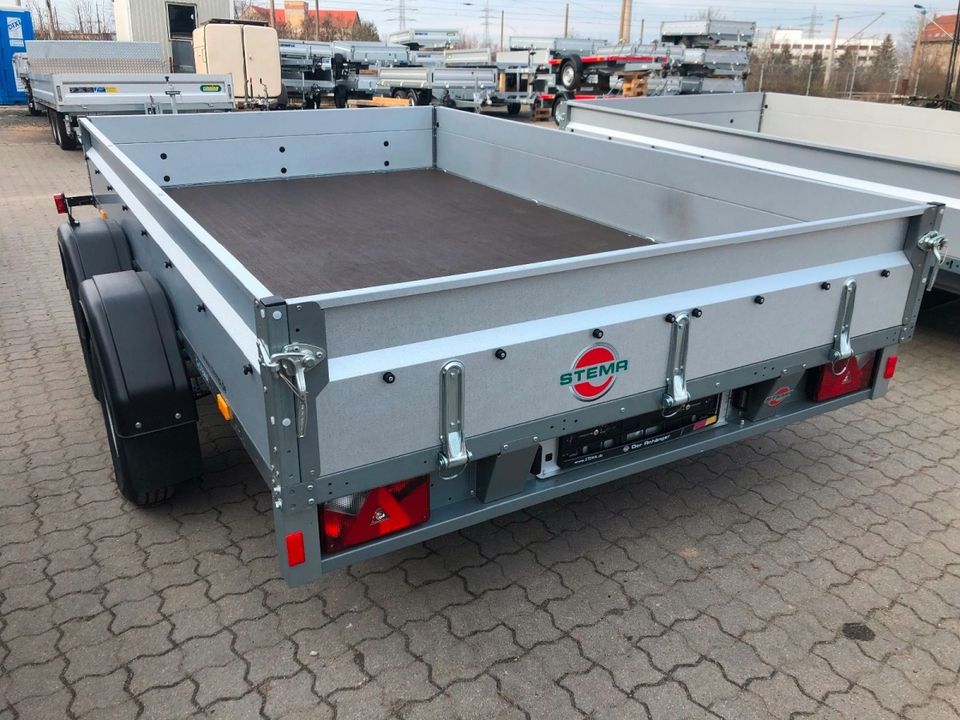 ❗❗❗SONDERPREIS❗❗❗ SySTEMA Tieflader ST 20-30-18.2 24279.001 301x183cm zGG 2000kg Tandemachse Kastenanhänger Rampen Plane Spriegel Gitteraufsatz GaLaBau Umzug Garten Paletten Gabelstapler 100km/h in Leipzig