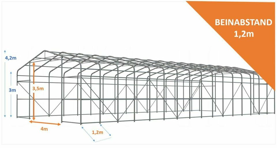 8x12m / 3m Lagerhalle Zelthalle Lagerzelt Stahl STABIL NEU in Berlin