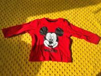 Kinder langarmshirt/longsleeve in rot mit Mickey mouse Motiv Thüringen - Gera Vorschau