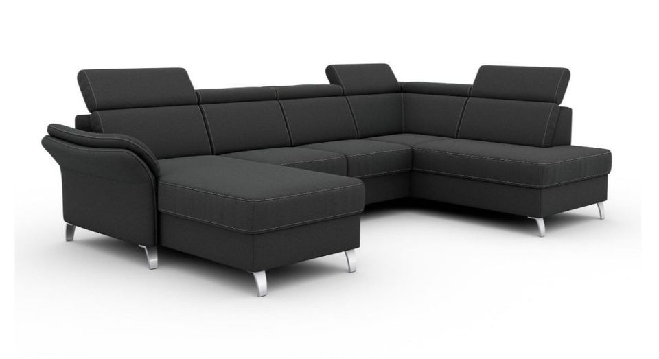 wohnlandschaft u-form xxl sofa u form NEU 317 cm anthrazit in Hamburg