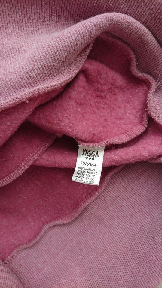 YIGGA Hoody-Sweatshirt rosa gestreift hüftlang 158/164 34/36 in Garmisch-Partenkirchen