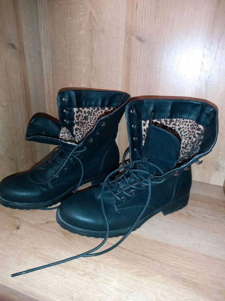 Schwarze Boots / Stiefel | 41 | Kayla | 1x getragen in Rüdersdorf