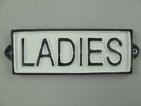 Türschild Schild "LADIES" Rustikal Gusseisen 16x5,5cm Krummhörn - Greetsiel Vorschau