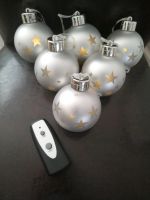 6 LED Weihnachtskugeln Weihnachten Deko Silber Stern Kugel Hamburg-Mitte - Hamburg Billstedt   Vorschau