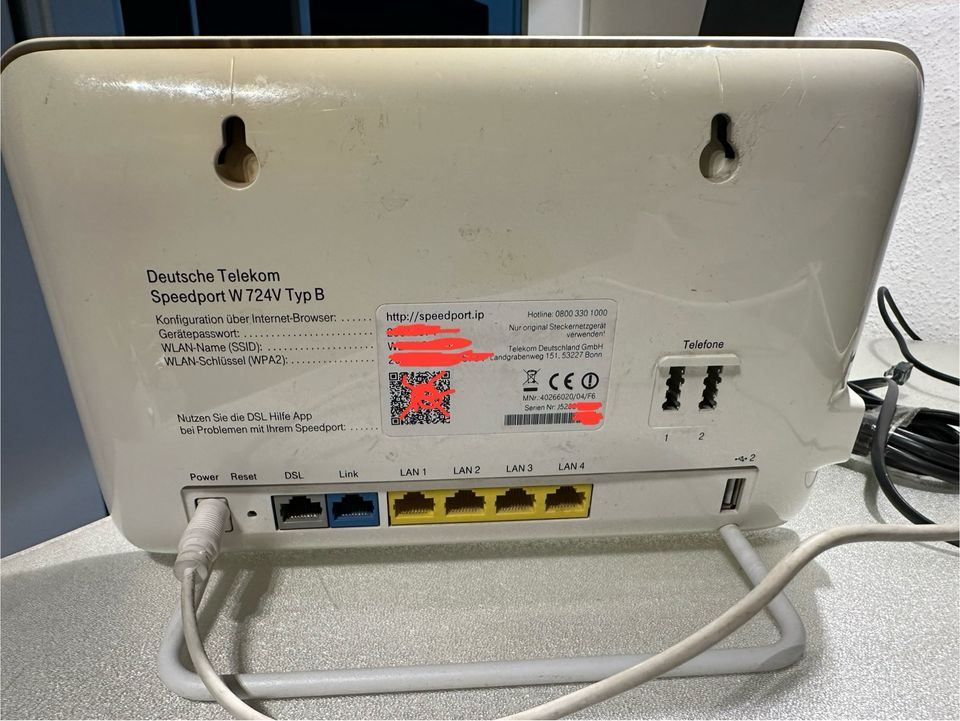 Telekom Speedport Router DSL VDSL W724V Typ B in Absberg