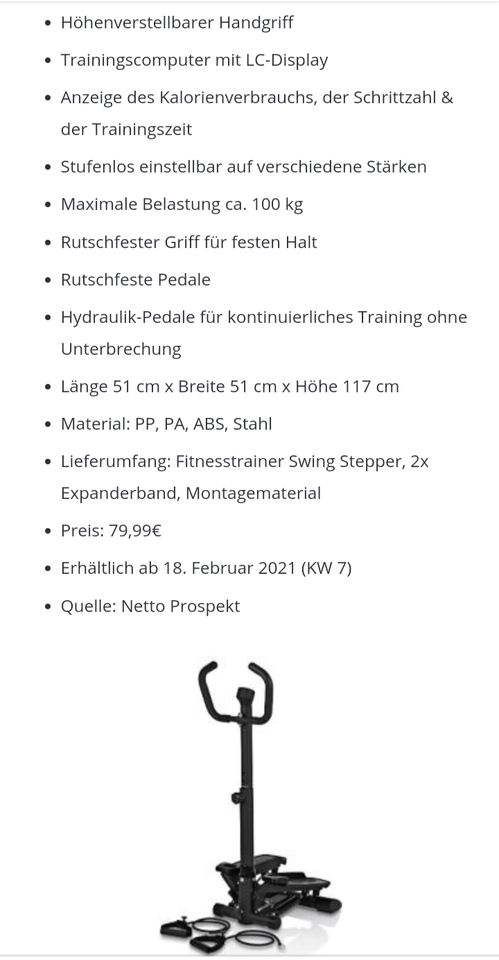 VitalMaxx Swing Stepper Fitnesstrainer in Mühlau