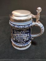 Bierkrug Steinzeug blau MR +Zinndeckel Baden-Württemberg - Haigerloch Vorschau