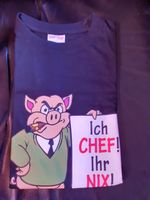 T-Shirt schwarz Gr. L mit Aufdruck "Ich Chef! Ihr Nix" Baden-Württemberg - Schorndorf Vorschau