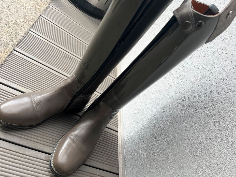 Reitstiefel Busse Lyon 38NW Lack grau in Duisburg