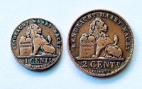 Belgien König Leopold II 1 Cent Münze 1901, 2 Cent Münze 1905 Hessen - Gießen Vorschau