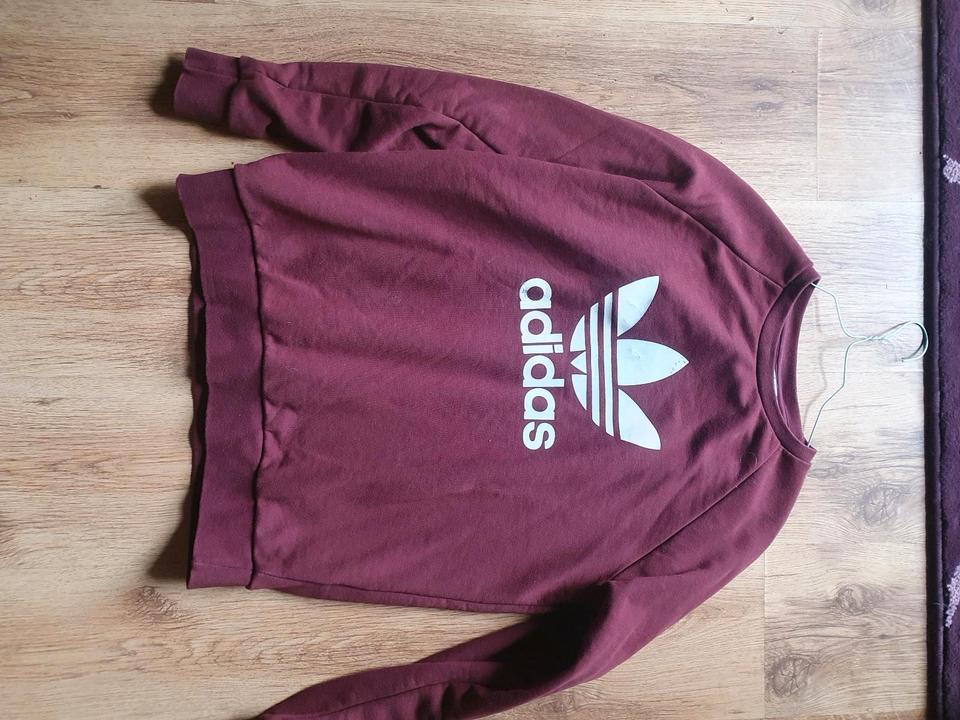 Rot/Violetter Adidas Originals Pullover in Größe L in Grevenbroich