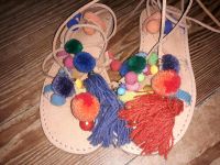 Boho Pom Pom Sandalen Hamburg-Mitte - Hamburg Billstedt   Vorschau