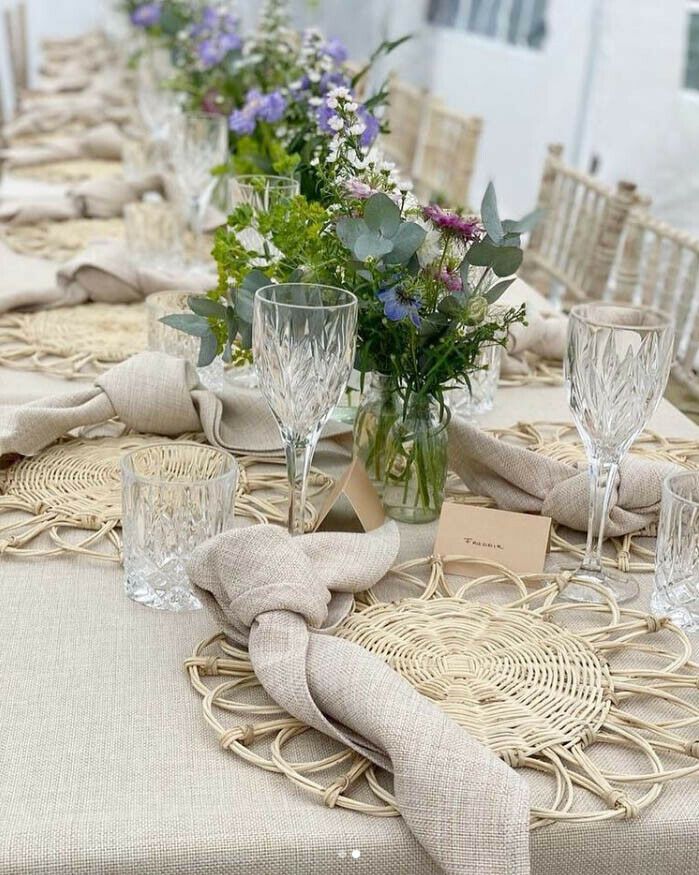 Platzteller Rattan mieten 2,79 € Verleih Hochzeit BOHO in Bielefeld