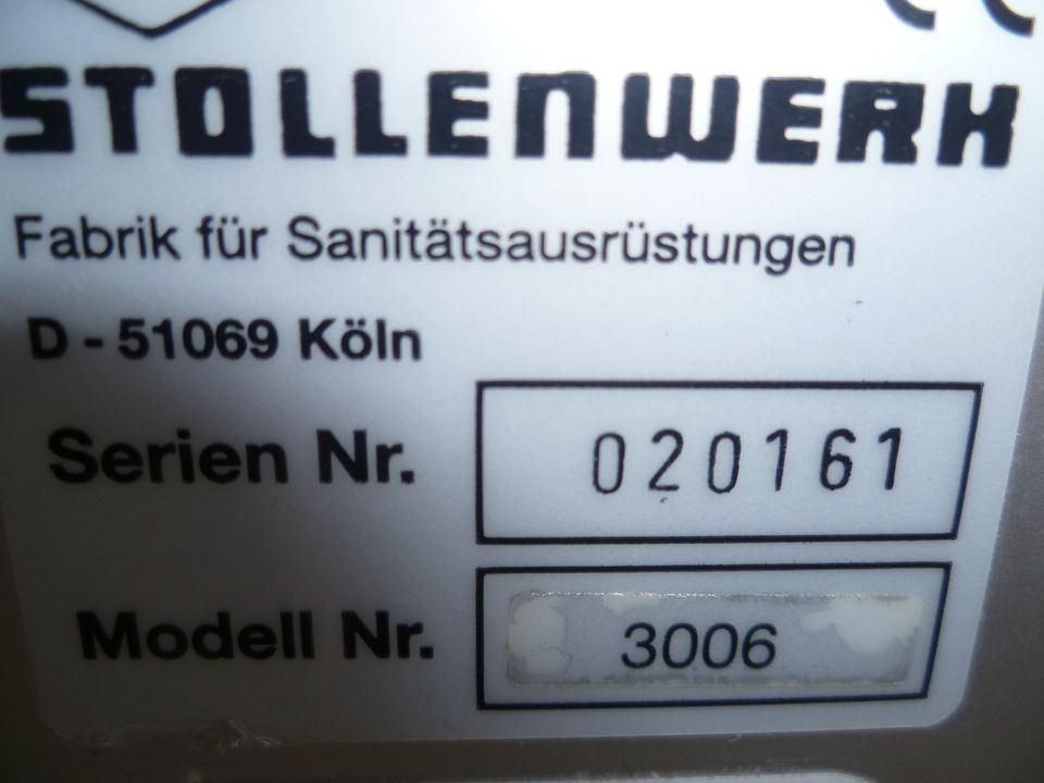 Stollenwerk Krankentrage RTW KTW STK bis 08-2024 Bj. 2015 #2466 in Eichenzell