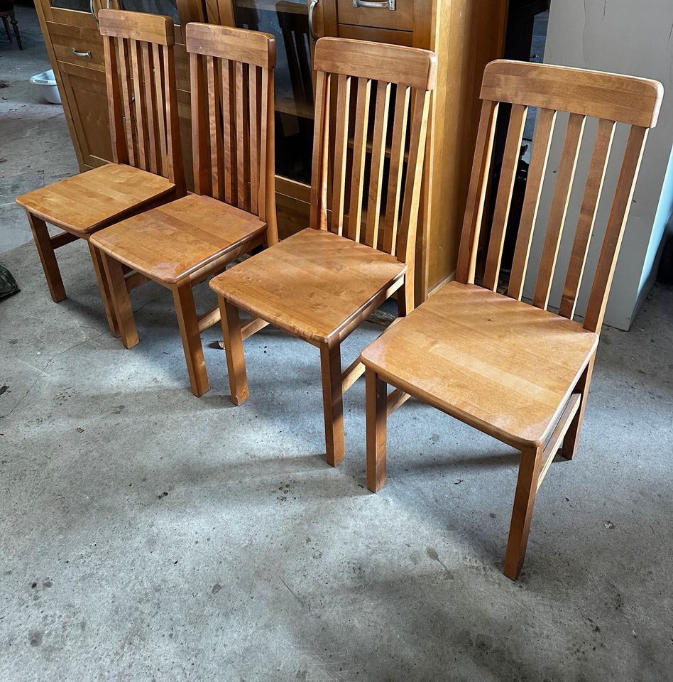 Wohnzimmer Set Massivholz Holz Tisch Schrank Kommode Glas in Kiel