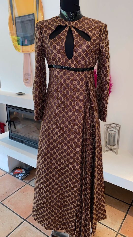 Gucci Heritage GG Lurex Jaquard Maxidress Gr.40(IT) Kleid in Essen