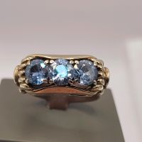 ❤ Antiker Art Deco Ring aus 333er gelbgold und blauem Spinell Essen - Steele Vorschau
