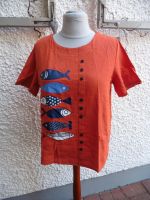 Shirt Bluse Meer 46/48 orange Fische in Blautönen NEU Bayern - Landshut Vorschau