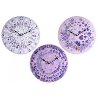 1x Wanduhr Lavendel rund lila mediterran Landhaus Uhr 30 cm Sachsen-Anhalt - Halle Vorschau