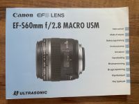 Bedienungsanleitung Canon Objektiv 60mm makro Bochum - Bochum-Mitte Vorschau