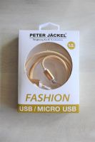 Peter Jäckel Fashion Micro USB / USB Kabel 1,5m gold neu Neuhausen-Nymphenburg - Neuhausen Vorschau