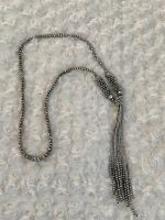 Perlen Halskette lang Schmuck Kristallglas festlich silberfarben Baden-Württemberg - Bad Saulgau Vorschau