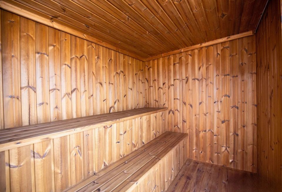 Premium Sauna Prestigio Thermoholz Garten 350cm×220cm in Berlin