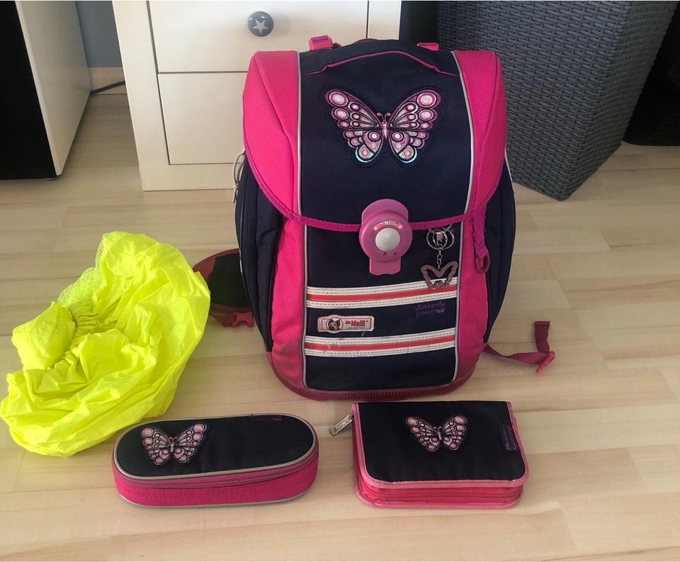 McNeill Schulranzen Ergo Primero pink dunkelblau Schmetterling in Sölden